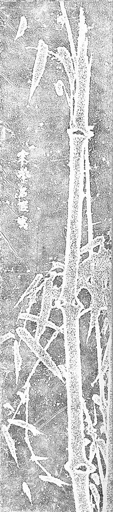 宋紫石竹図碑拓本